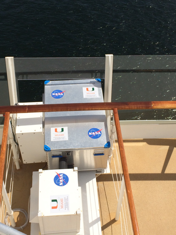 Oceanographic equipment on Royal Caribbean International's Allure of the Seas collecting data for OceanScope program